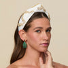 Lele Sadoughi HEADBANDS IVORY KNOTTED HOLIDAY LIGHTS CRYSTAL HEADBAND