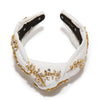 Lele Sadoughi HEADBANDS IVORY KNOTTED HOLIDAY LIGHTS CRYSTAL HEADBAND