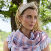 Lele Sadoughi HEADBANDS IVORY KNOTTED TOOLED FAUX LEATHER HEADBAND