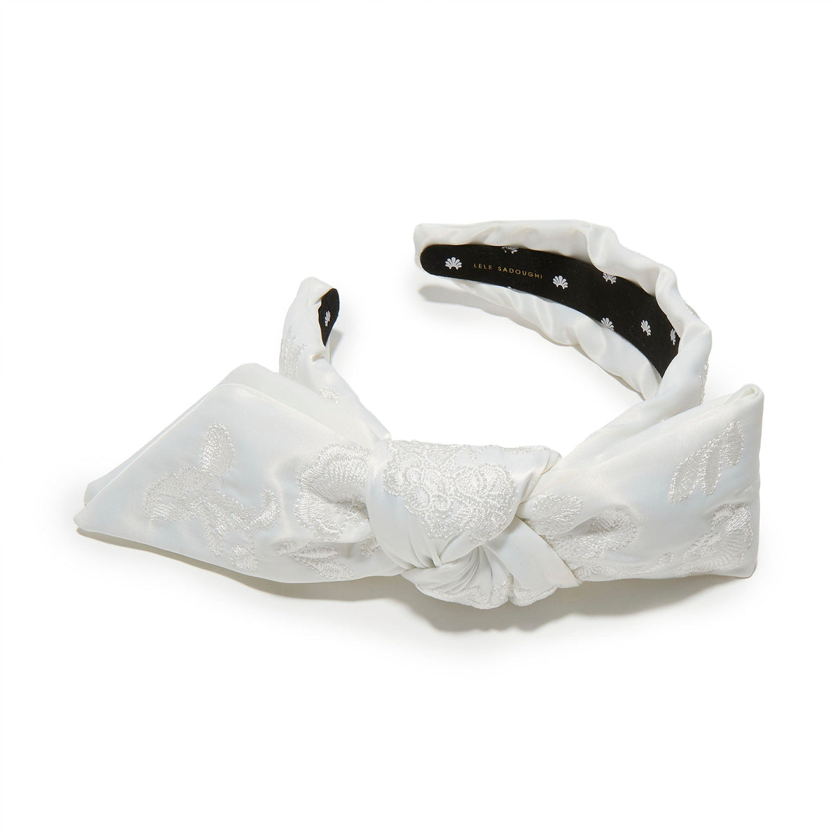Lele Sadoughi HEADBANDS IVORY MARCHESA NOTTE BRIDAL X LELE SADOUGHI EMBROIDERED LACE HOLLY HEADBAND