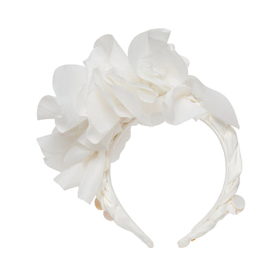 Lele Sadoughi HEADBANDS IVORY PEONY FLORAL BOUQUET HEADBAND