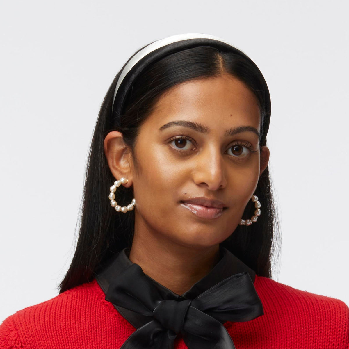 Lele Sadoughi HEADBANDS IVORY SILK GIGI HEADBAND