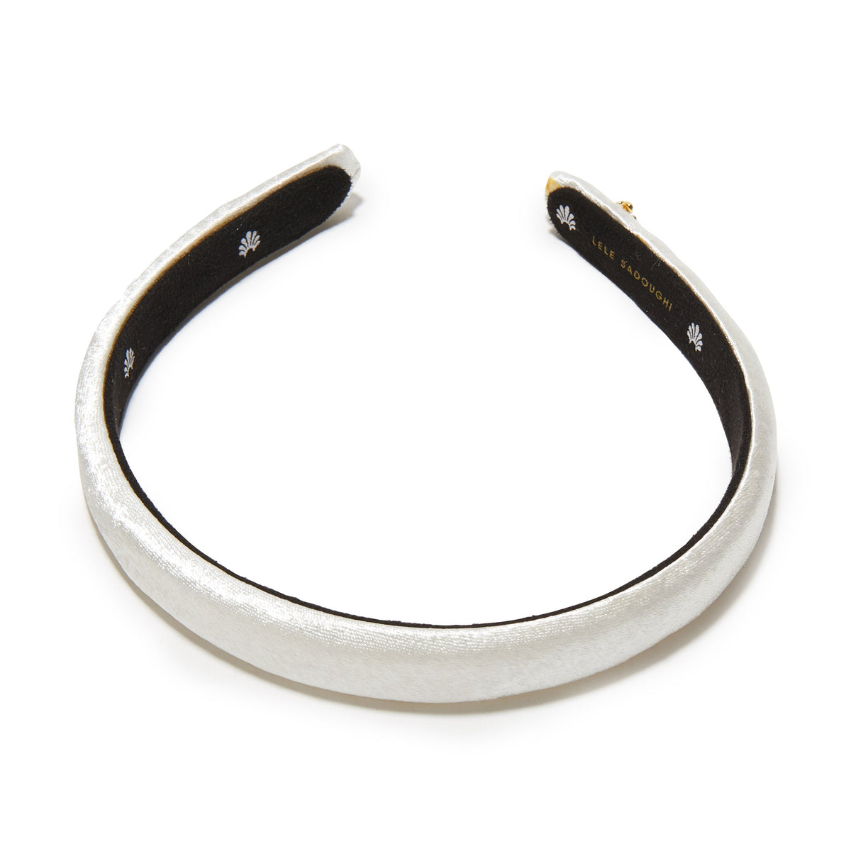 Lele Sadoughi HEADBANDS IVORY SILK GIGI HEADBAND