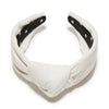 Lele Sadoughi HEADBANDS IVORY VELVET KNOTTED HEADBAND