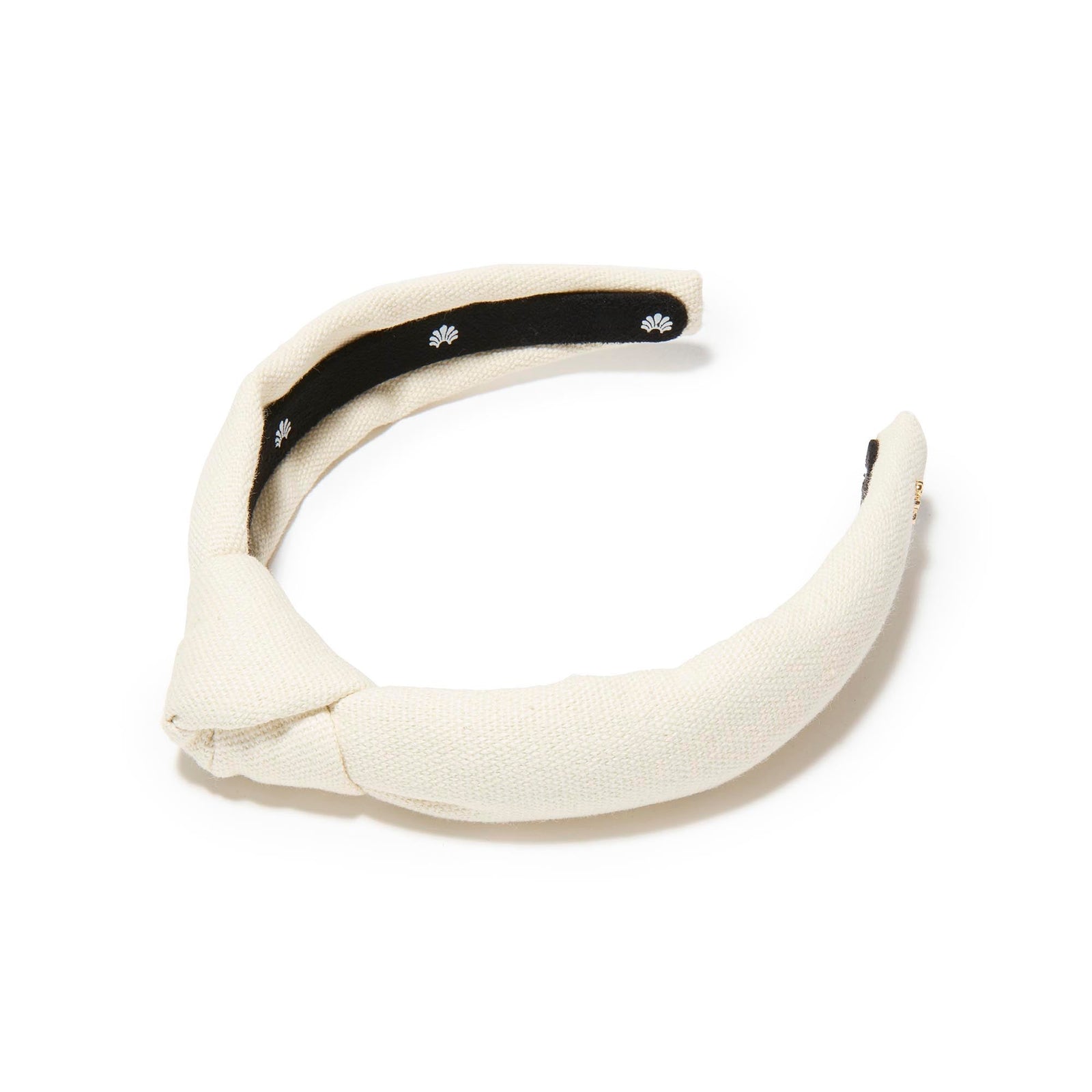 Lele Sadoughi HEADBANDS IVORY WOVEN KIDS KNOTTED HEADBAND