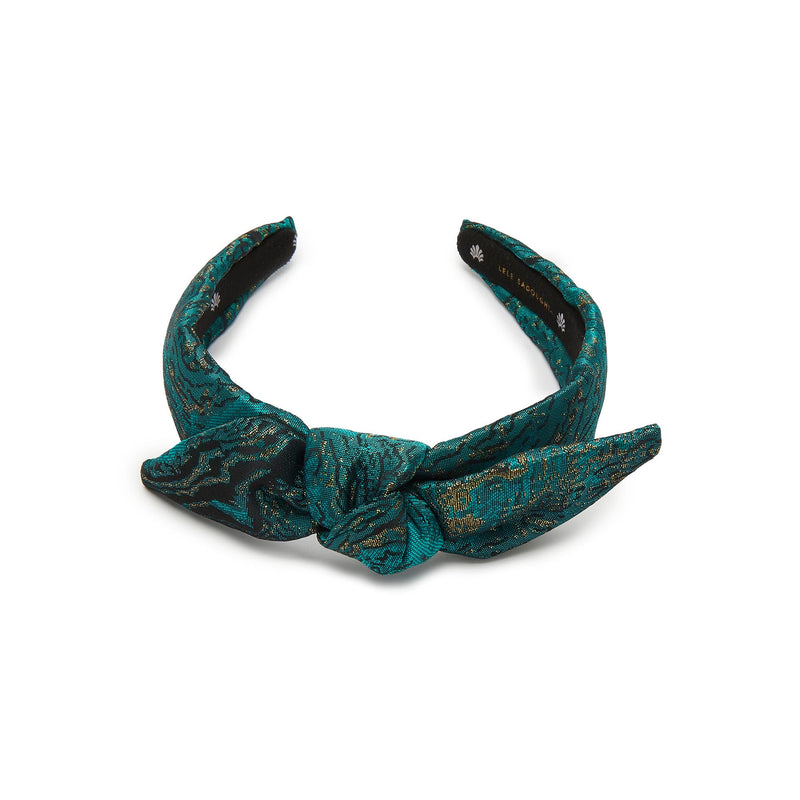 JADE KIDS BOW TIE SILK BROCADE HEADBAND