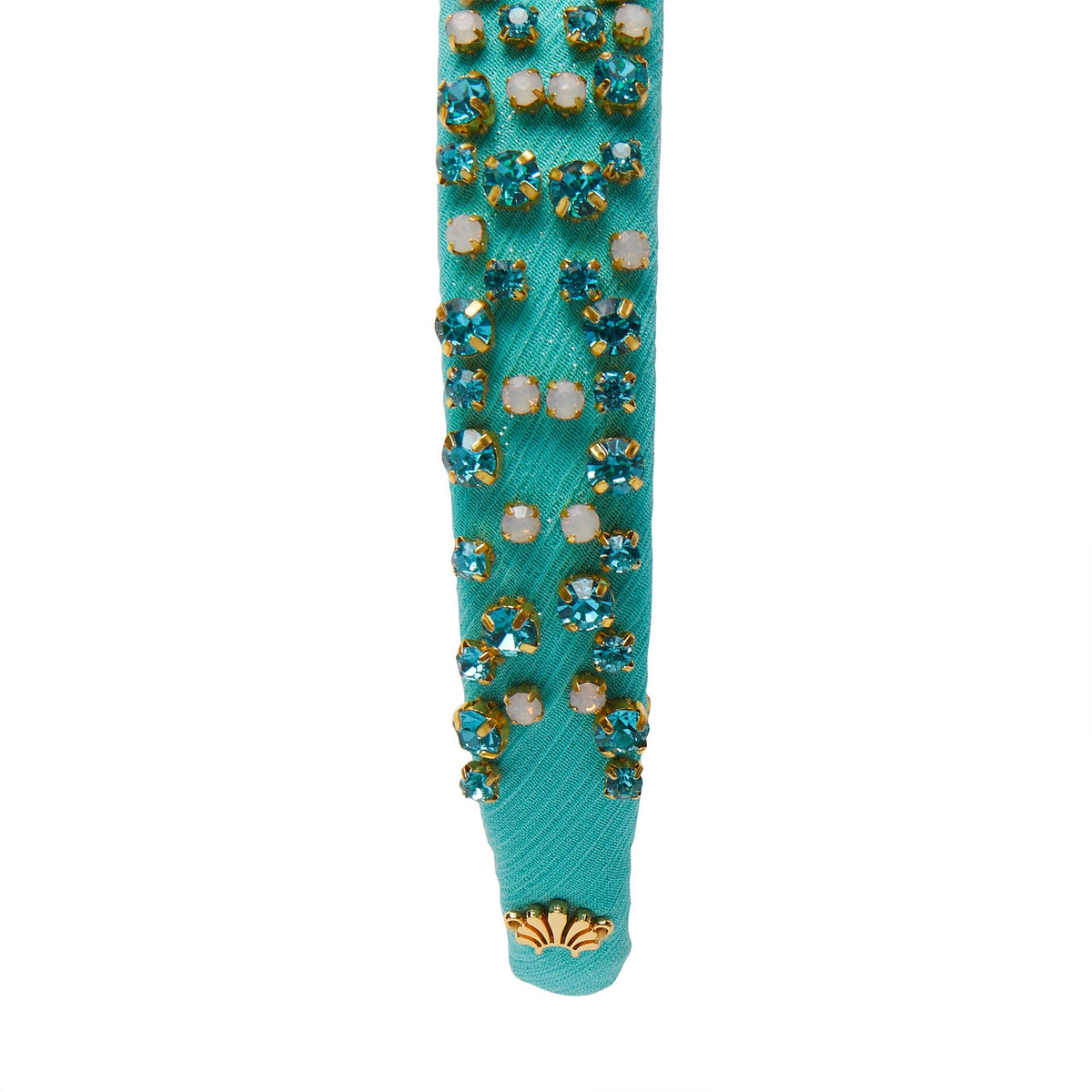 Lele Sadoughi HEADBANDS JADE TURQUOISE CHARLOTTE CRYSTAL SPRINKLE HEADBAND