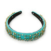 Lele Sadoughi HEADBANDS JADE TURQUOISE CHARLOTTE CRYSTAL SPRINKLE HEADBAND