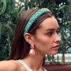 Lele Sadoughi HEADBANDS JADE TURQUOISE CHARLOTTE CRYSTAL SPRINKLE HEADBAND