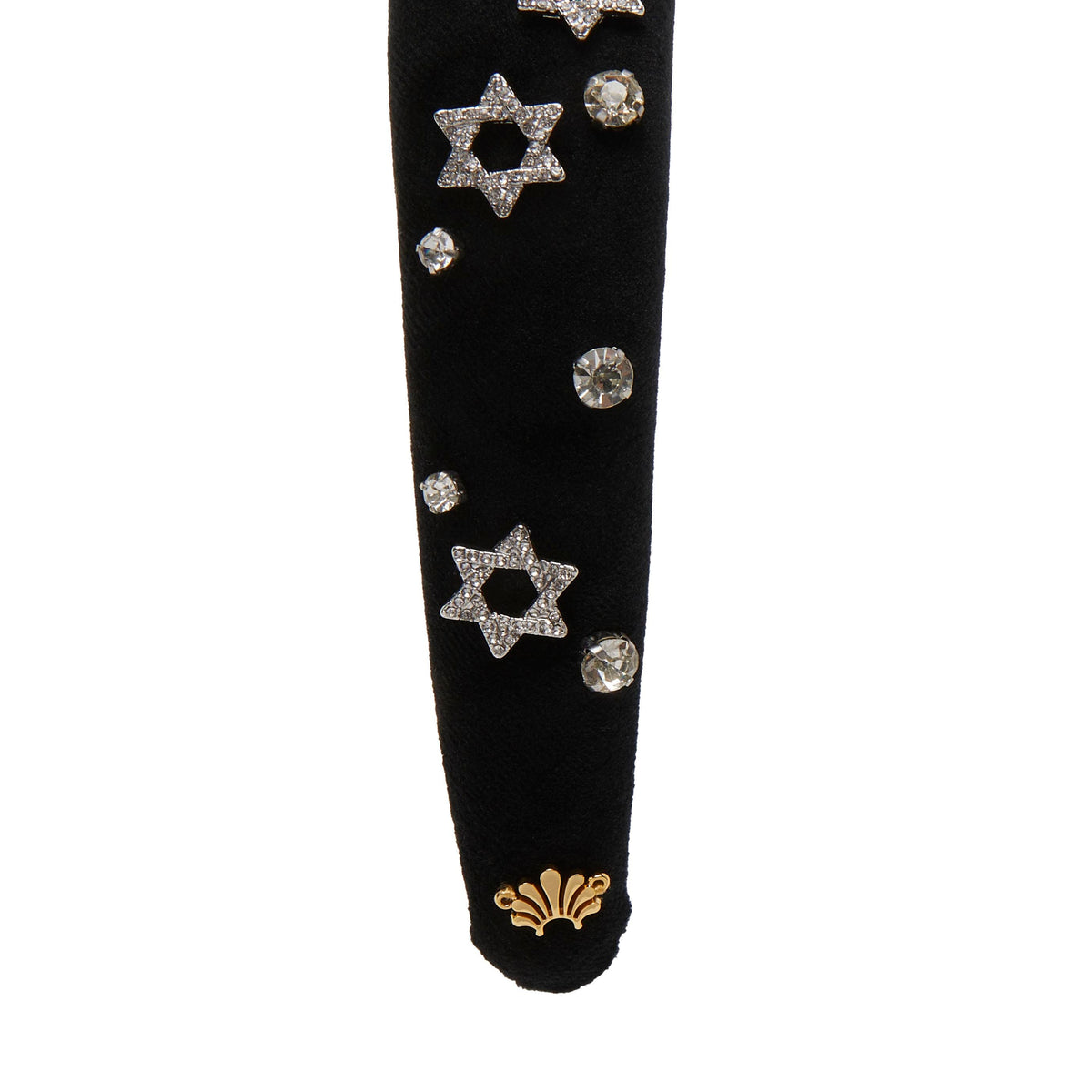 Lele Sadoughi HEADBANDS JET ALICE STAR OF DAVID EMBELLISHED HEADBAND