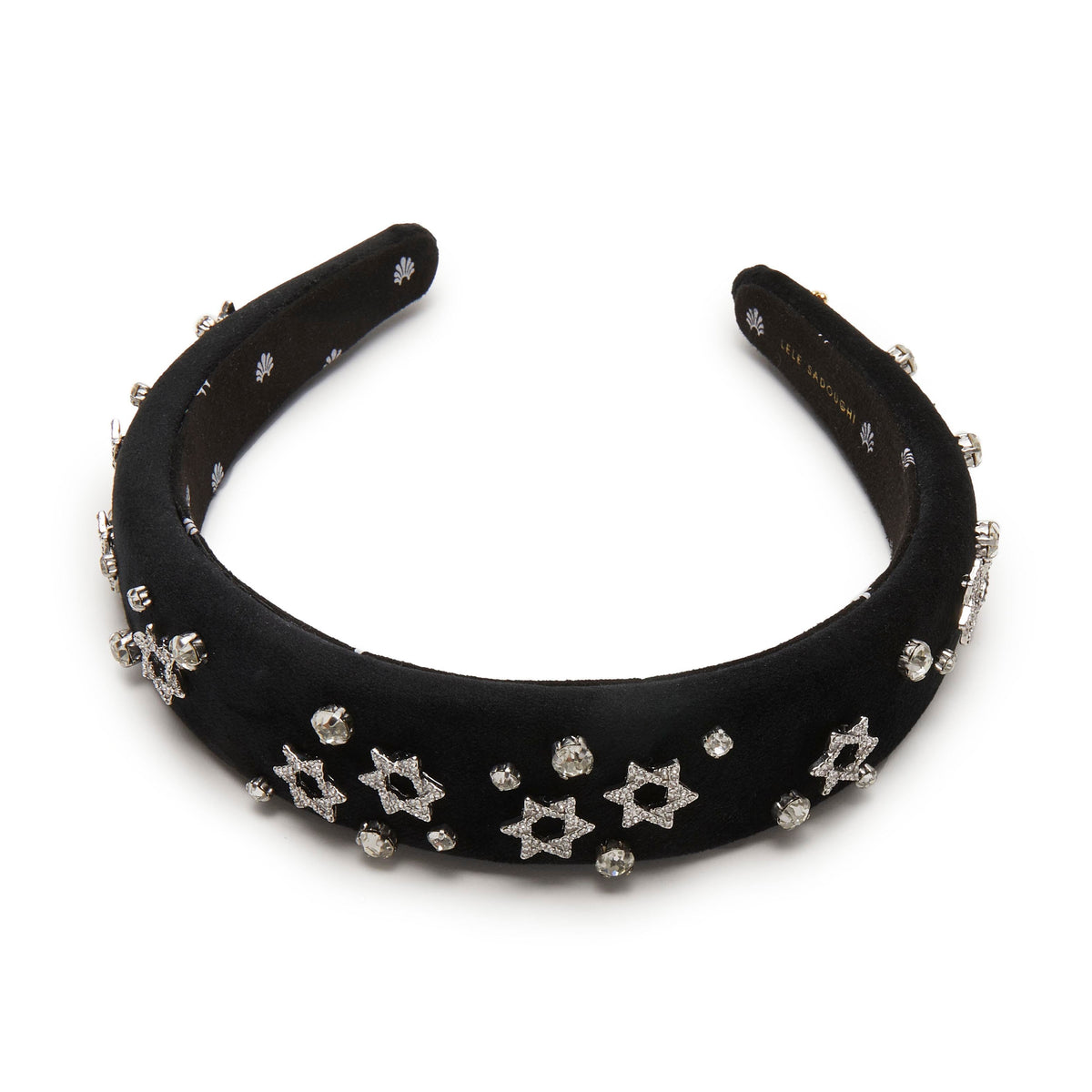 Lele Sadoughi HEADBANDS JET ALICE STAR OF DAVID EMBELLISHED HEADBAND