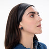 Lele Sadoughi HEADBANDS JET AUDREY FAUX LEATHER HEADBAND