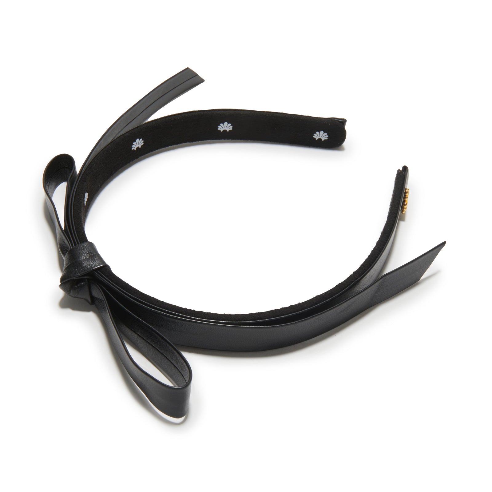 Lele Sadoughi HEADBANDS JET BARDOT FAUX LEATHER HEADBAND