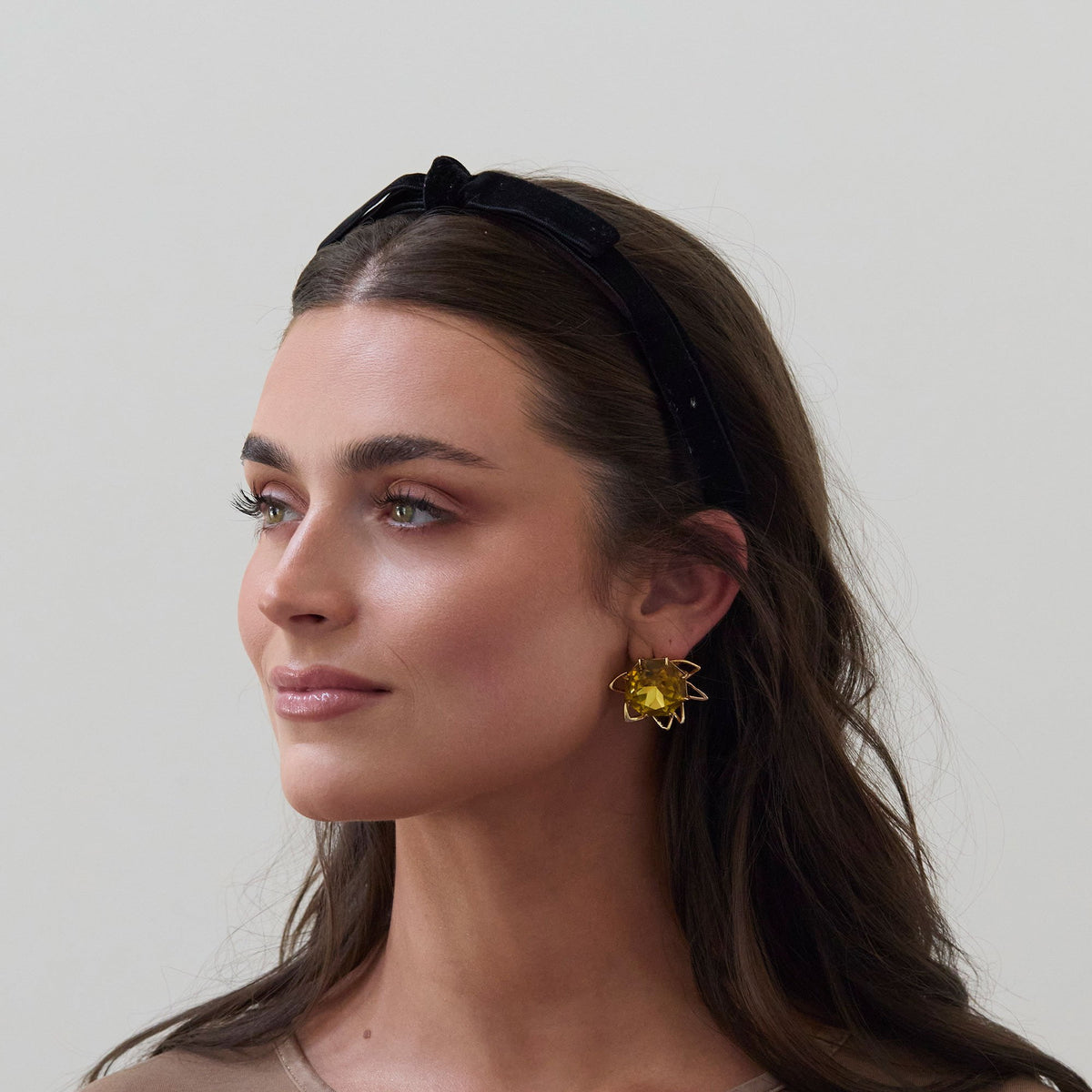 Lele Sadoughi HEADBANDS JET BARDOT VELVET RIBBON HEADBAND