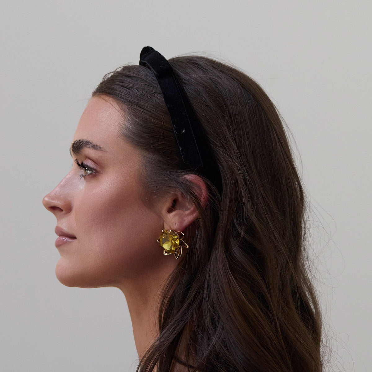 Lele Sadoughi HEADBANDS JET BARDOT VELVET RIBBON HEADBAND
