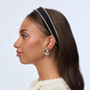 Lele Sadoughi HEADBANDS JET BESSETTE CRYSTAL EDGE HEADBAND