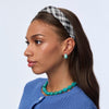 Lele Sadoughi HEADBANDS JET BESSETTE PLAID HEADBAND