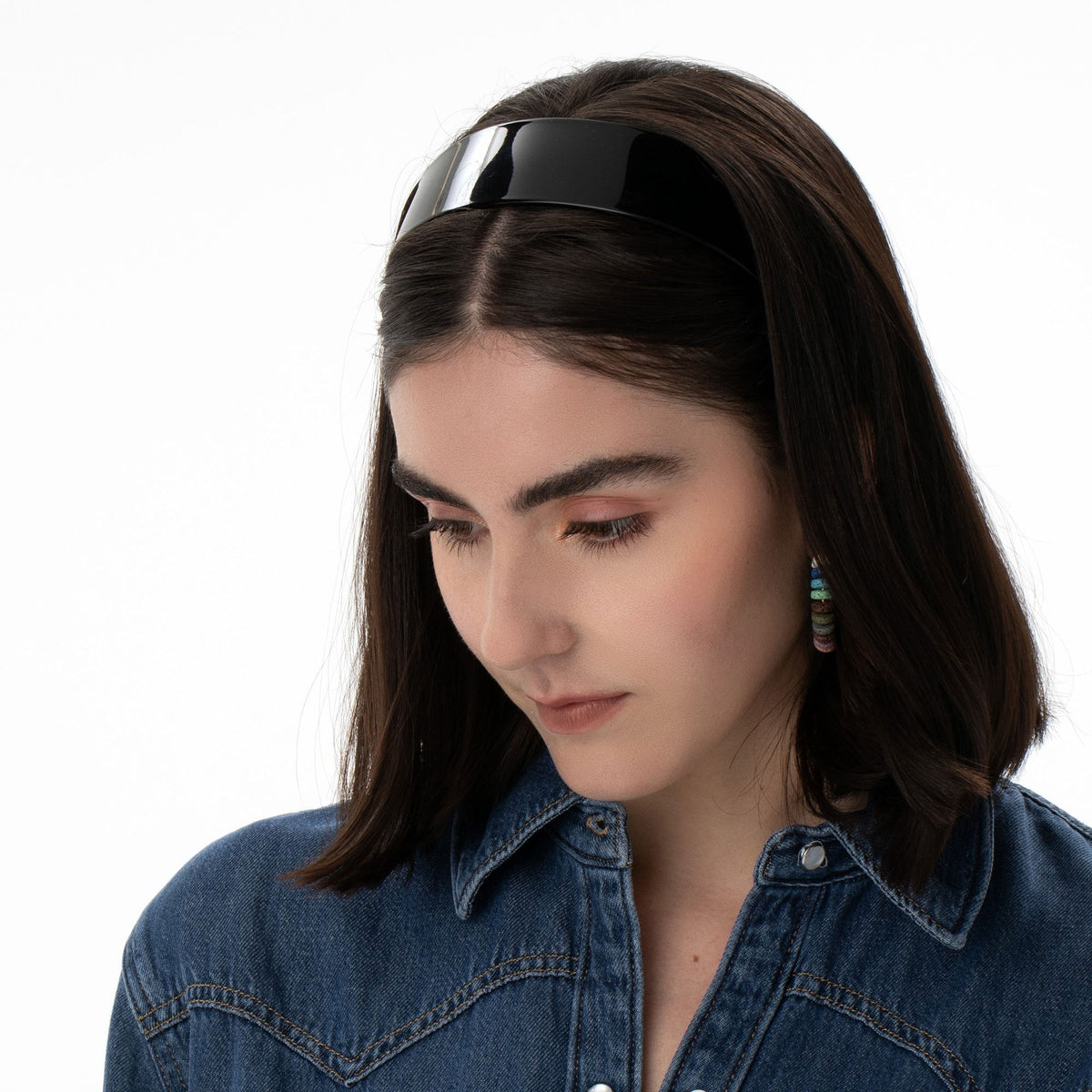 Lele Sadoughi HEADBANDS JET CHER ACETATE HEADBAND