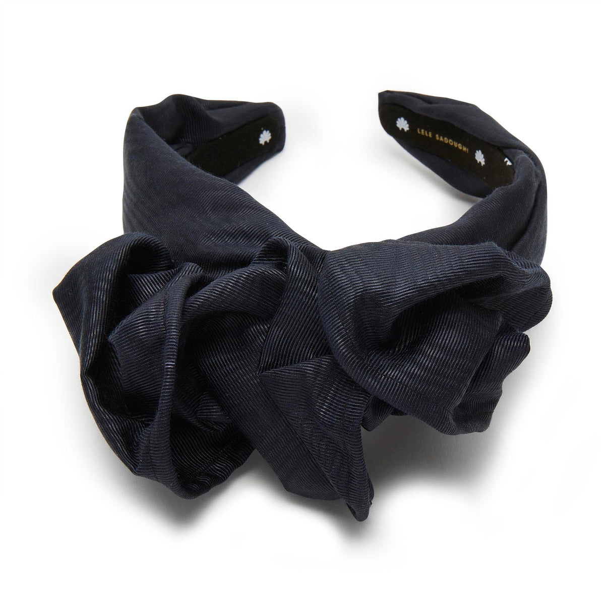 Lele Sadoughi HEADBANDS JET CRAWFORD MOIRE HEADBAND