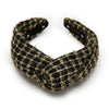 Lele Sadoughi HEADBANDS JET GOLD MARLENE TWEED HEADBAND