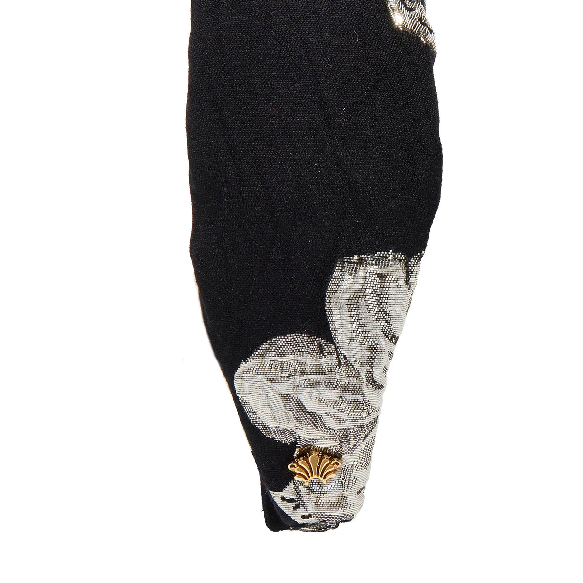 Lele Sadoughi HEADBANDS JET HOLLY FLORAL JACQUARD HEADBAND