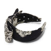 Lele Sadoughi HEADBANDS JET HOLLY FLORAL JACQUARD HEADBAND