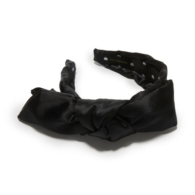 Lele Sadoughi HEADBANDS JET HOLLY SATIN HEADBAND