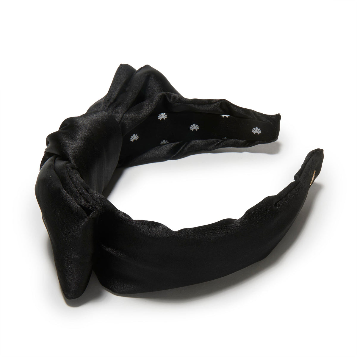 Lele Sadoughi HEADBANDS JET HOLLY SATIN HEADBAND