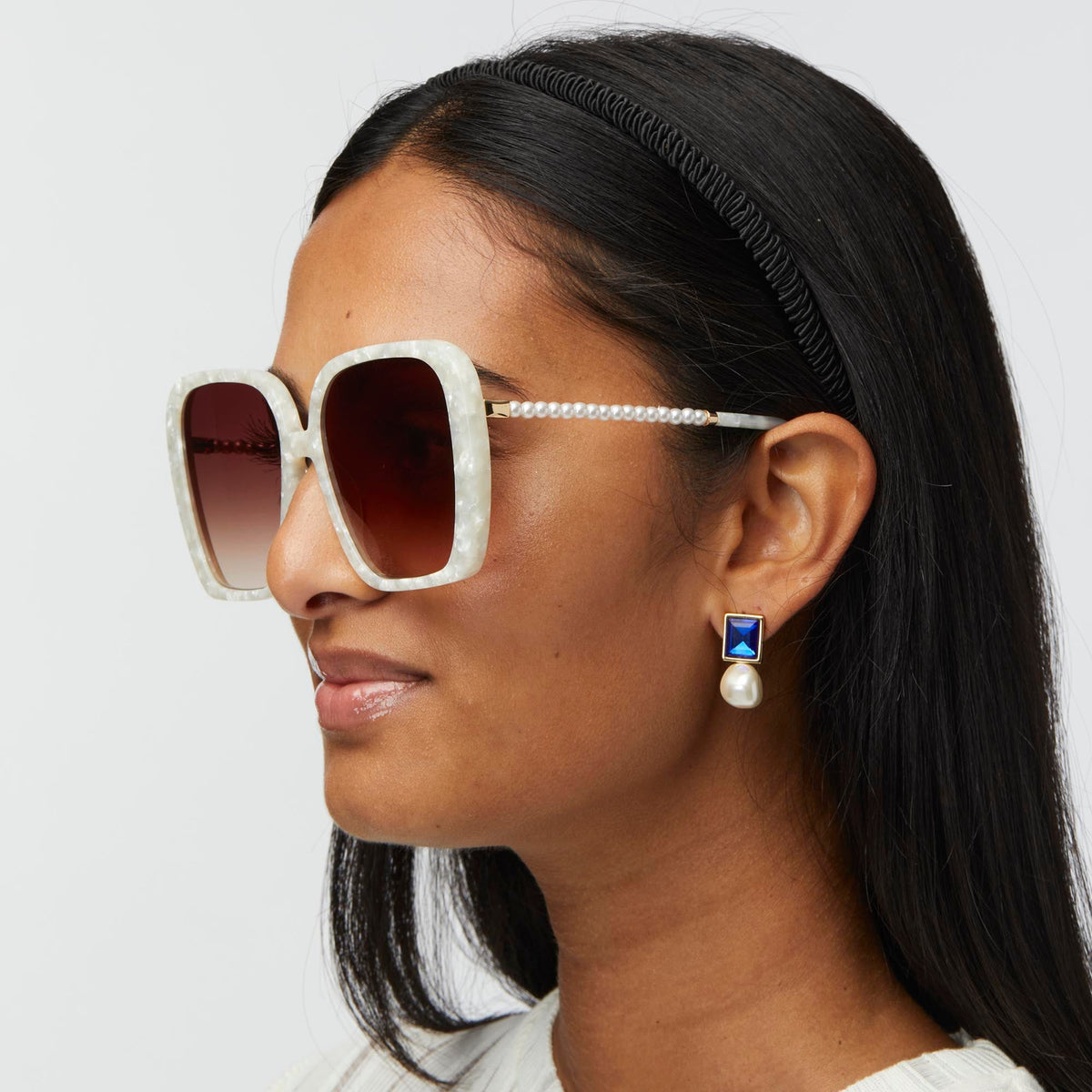 LELE SADOUGHI HEADBANDS JET ISLA CORDING HEADBAND