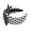 Lele Sadoughi HEADBANDS JET IVORY HOLLY POLKA DOT HEADBAND