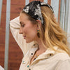 Lele Sadoughi HEADBANDS JET JACKIE LACE HEADBAND
