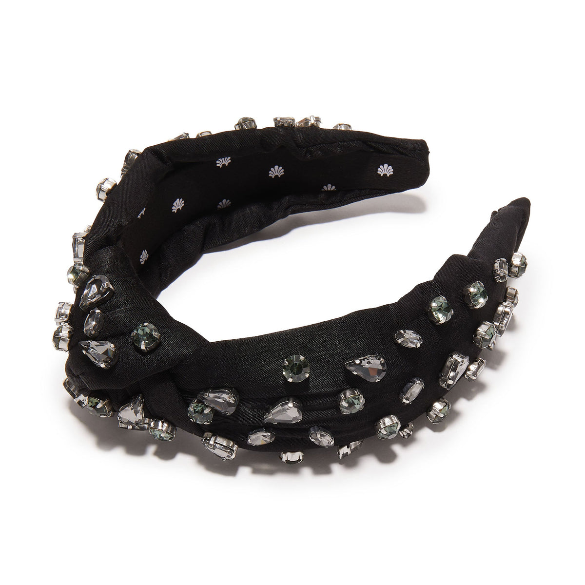 Lele Sadoughi HEADBANDS JET JEWELED KNOTTED HEADBAND