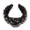 Lele Sadoughi HEADBANDS JET JEWELED KNOTTED HEADBAND