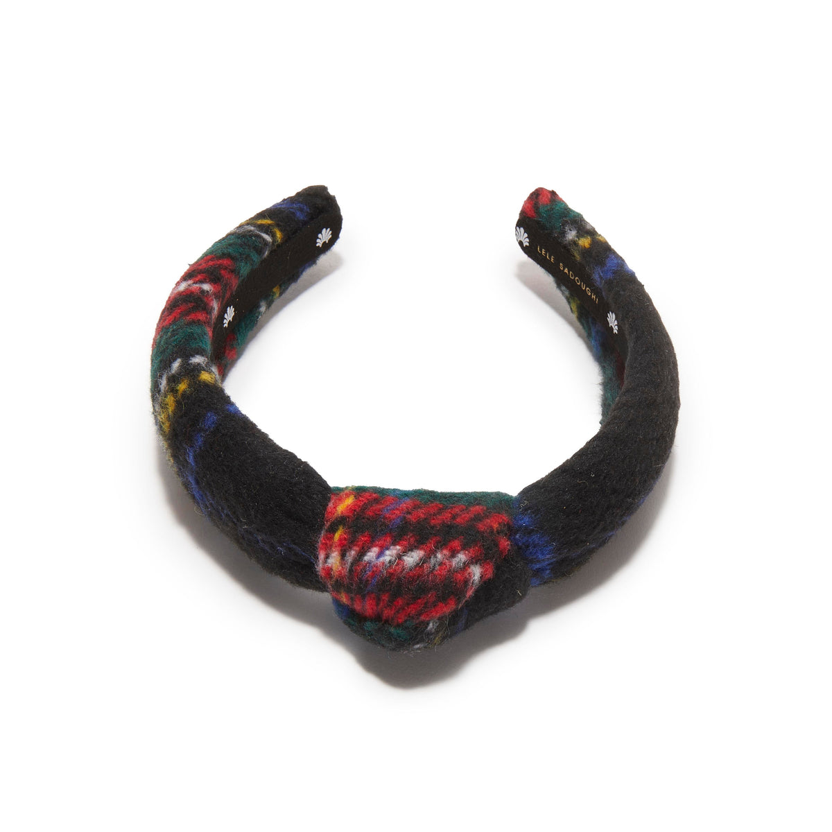 Lele Sadoughi HEADBANDS JET KIDS KNOTTED FLANNEL PLAID HEADBAND