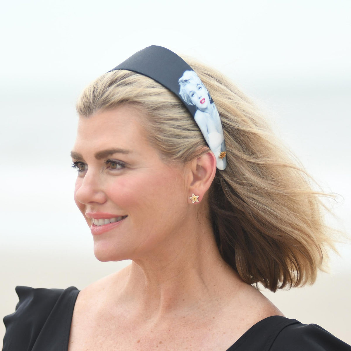 LELE SADOUGHI HEADBANDS JET LELE SADOUGHI X MARILYN MONROE BRIGITTE PORTRAIT HEADBAND