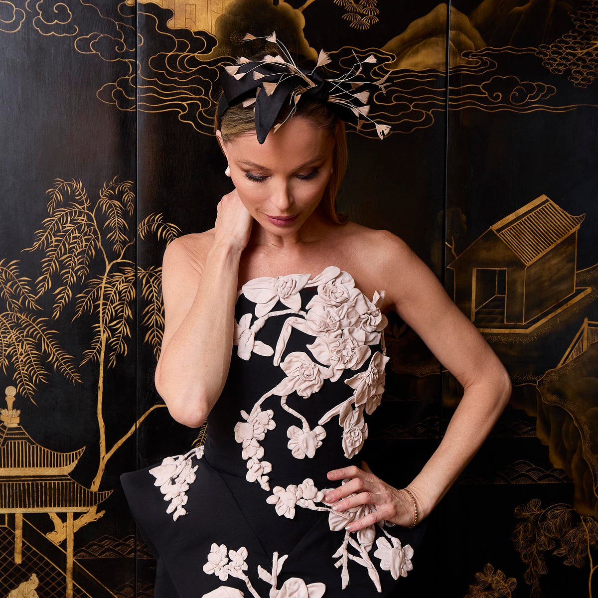 Lele Sadoughi HEADBANDS JET MARCHESA COUTURE X LELE SADOUGHI GEORGINA HEADBAND