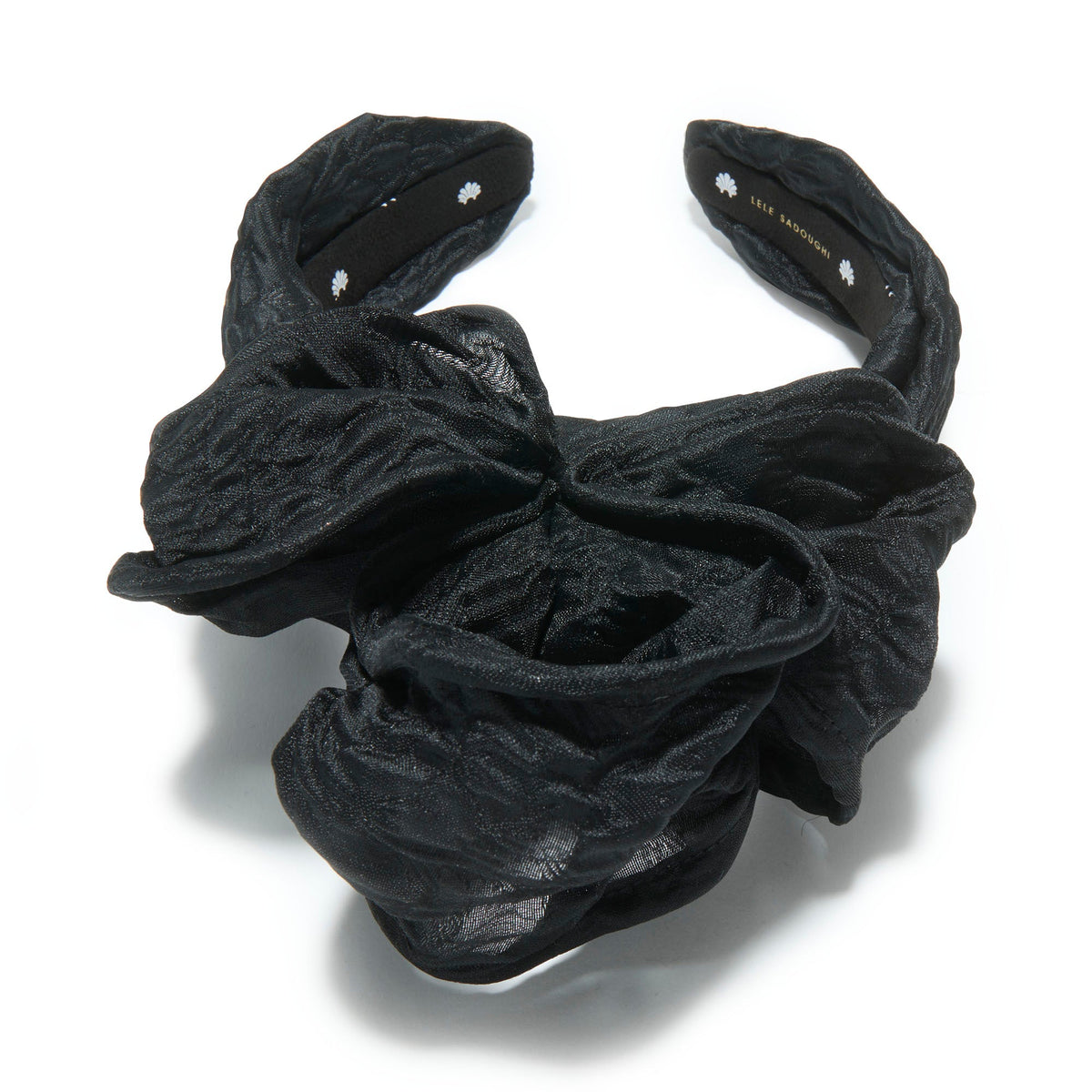 Lele Sadoughi HEADBANDS JET MARCHESA NOTTE x LELE SADOUGHI CLOQUE CRAWFORD HEADBAND