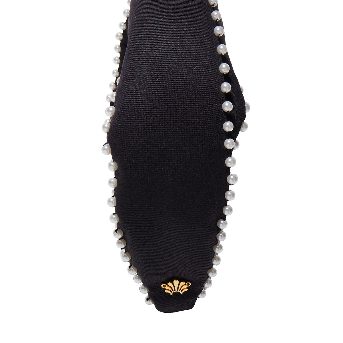 LELE SADOUGHI HEADBANDS JET MARLENE PEARL EMBELLISHED HEADBAND