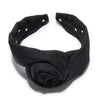 Lele Sadoughi HEADBANDS JET ROSETTE HEADBAND