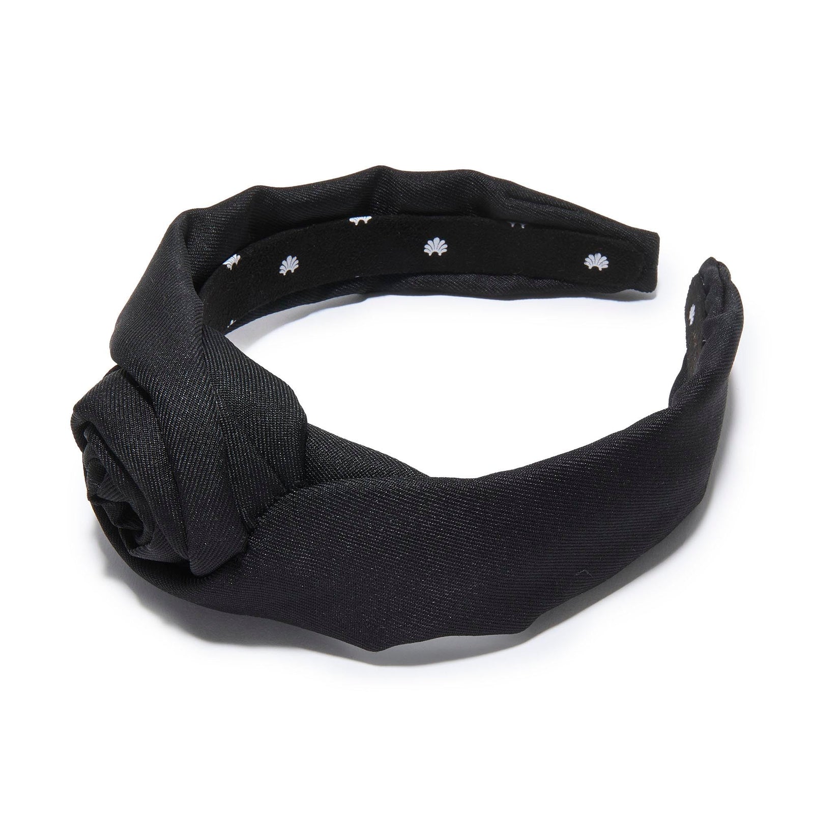 Lele Sadoughi HEADBANDS JET ROSETTE HEADBAND