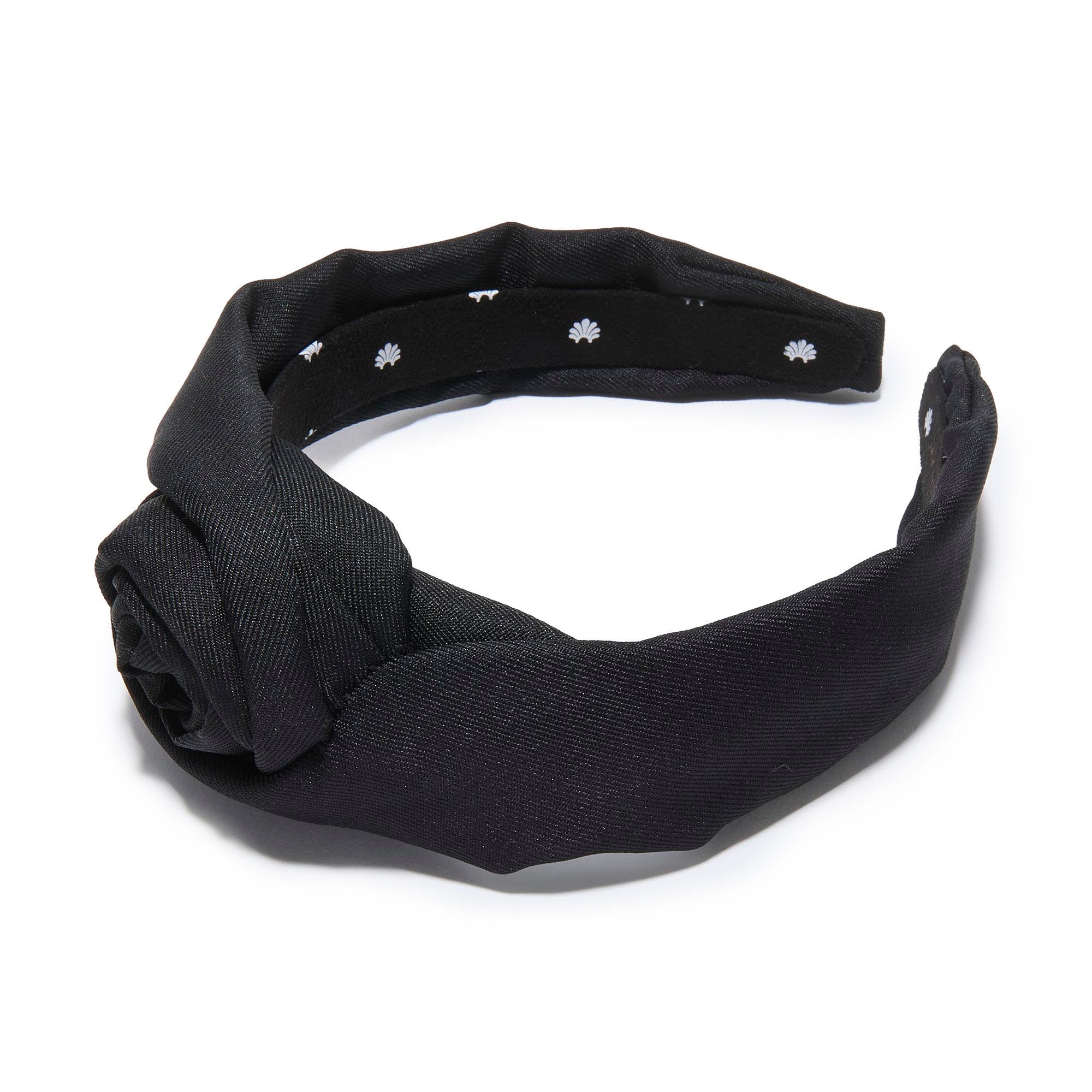 Lele Sadoughi HEADBANDS JET ROSETTE HEADBAND