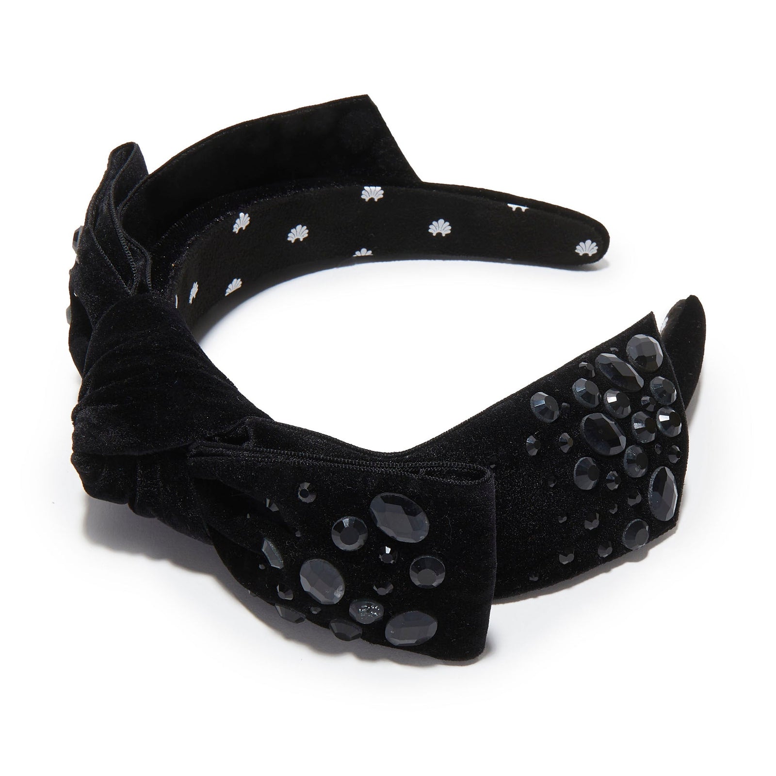 Lele Sadoughi HEADBANDS JET SHIRLEY CRYSTAL PEBBLE HEADBAND