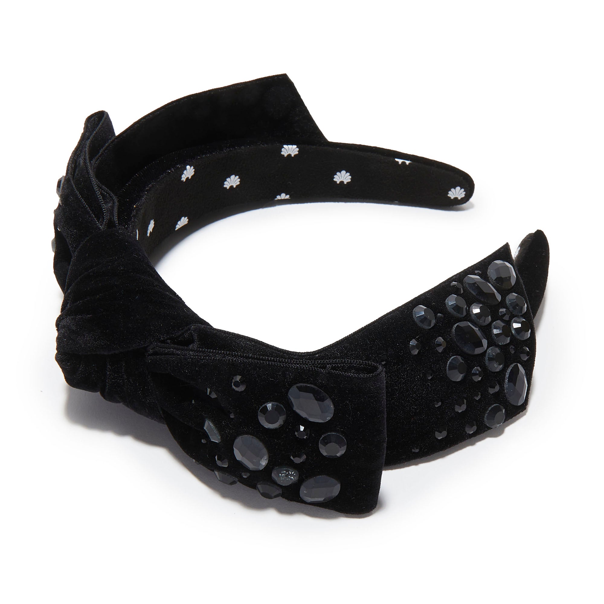 Lele Sadoughi HEADBANDS JET SHIRLEY CRYSTAL PEBBLE HEADBAND