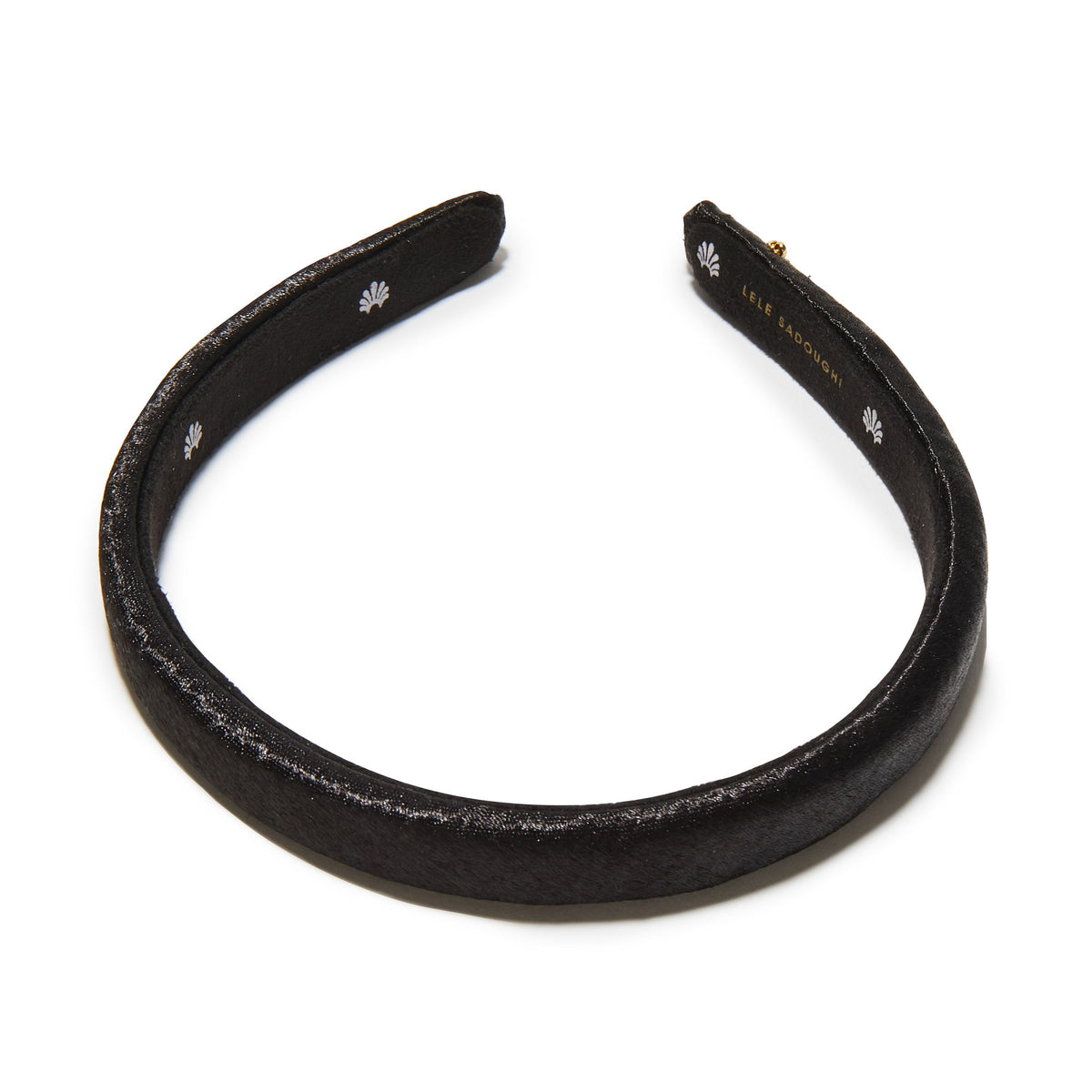 Lele Sadoughi HEADBANDS JET SILK GIGI HEADBAND