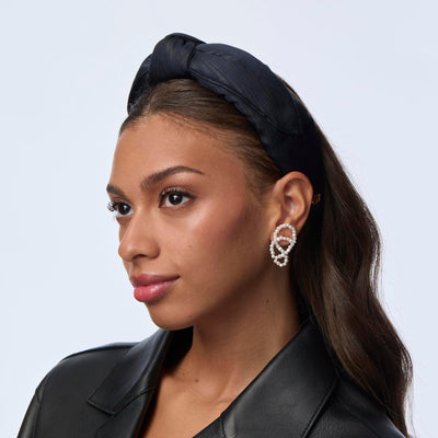 Lele Sadoughi HEADBANDS ONE SIZE JET VERONICA MOIRE HEADBAND