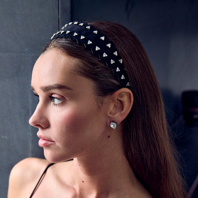 Lele Sadoughi HEADBANDS JET WAVY BESSETTE SWAROVSKI HEADBAND