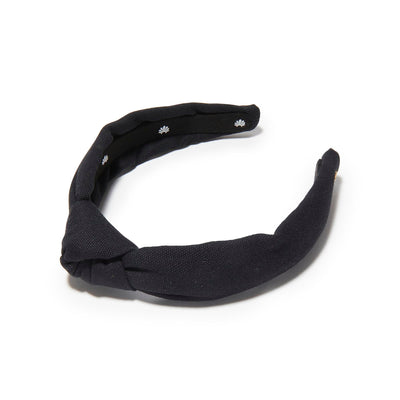 Lele Sadoughi HEADBANDS JET WOVEN KIDS KNOTTED HEADBAND