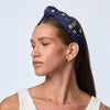 LELE SADOUGHI HEADBANDS KAPPA BLUE KAPPA KAPPA GAMMA KNOTTED HEADBAND
