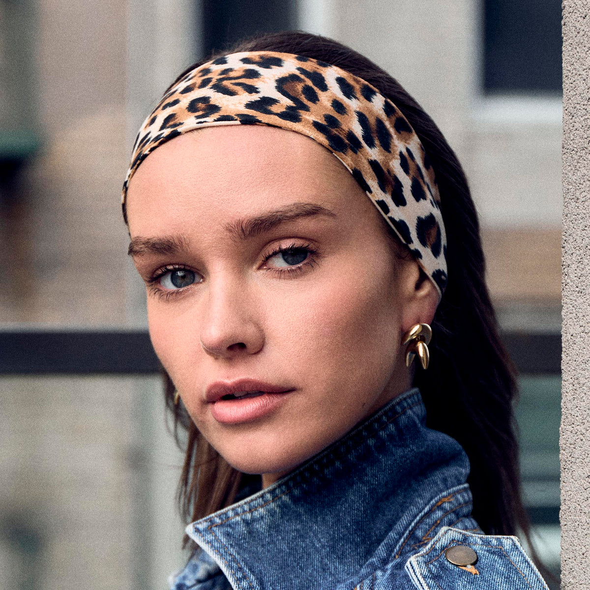 Lele Sadoughi HEADBANDS LEOPARD AUDREY STRETCH HEADBAND