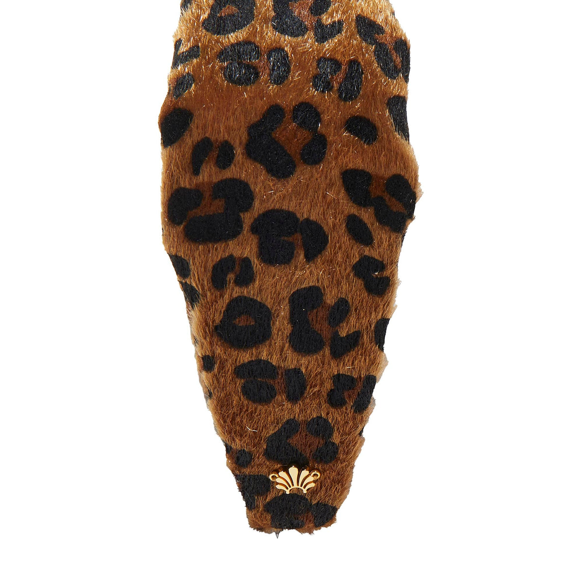 Lele Sadoughi HEADBANDS LEOPARD KNOTTED FAUX PONYHAIR HEADBAND